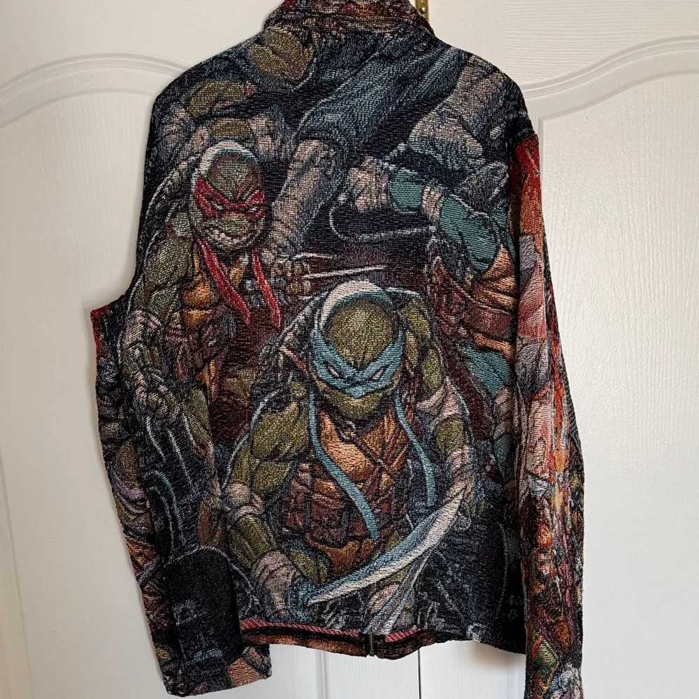 Artistic Urban Print Men's Lightweight Jacket - Picture 4 of 5